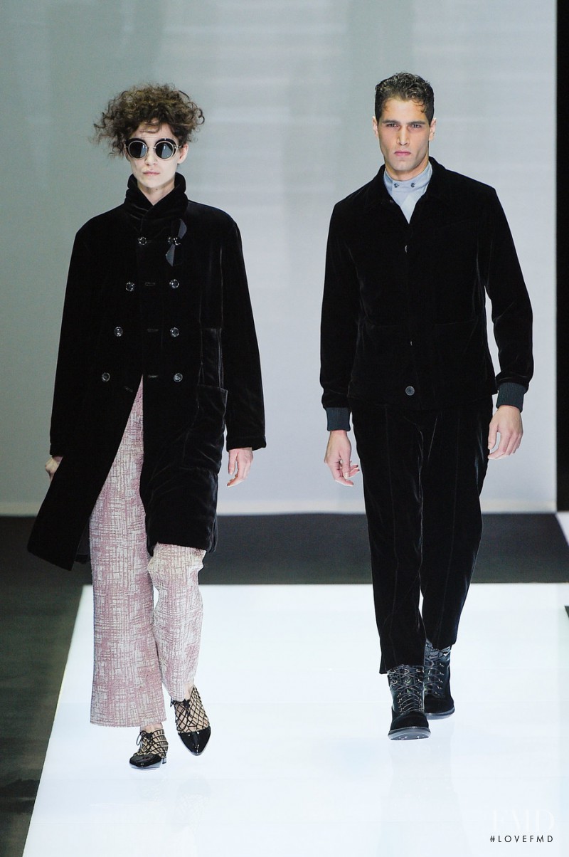 Fabio Mancini featured in  the Giorgio Armani fashion show for Autumn/Winter 2016