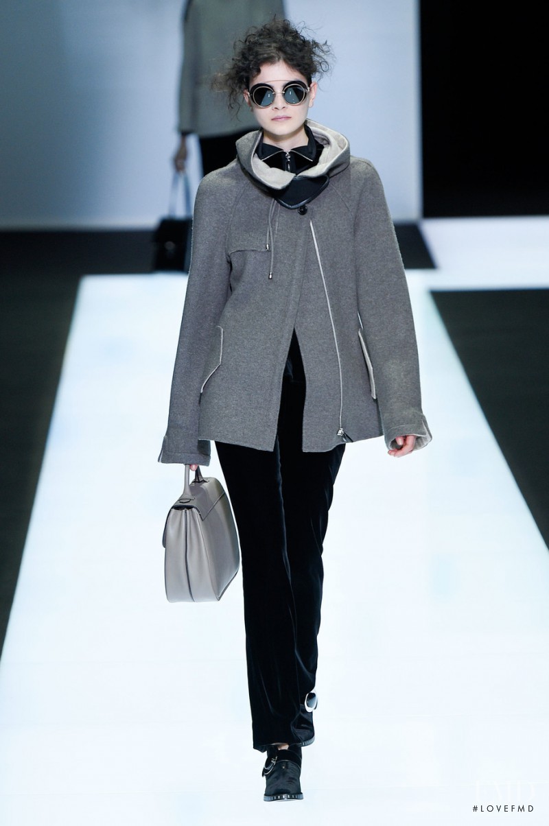 Kim Valerie Jaspers featured in  the Giorgio Armani fashion show for Autumn/Winter 2016