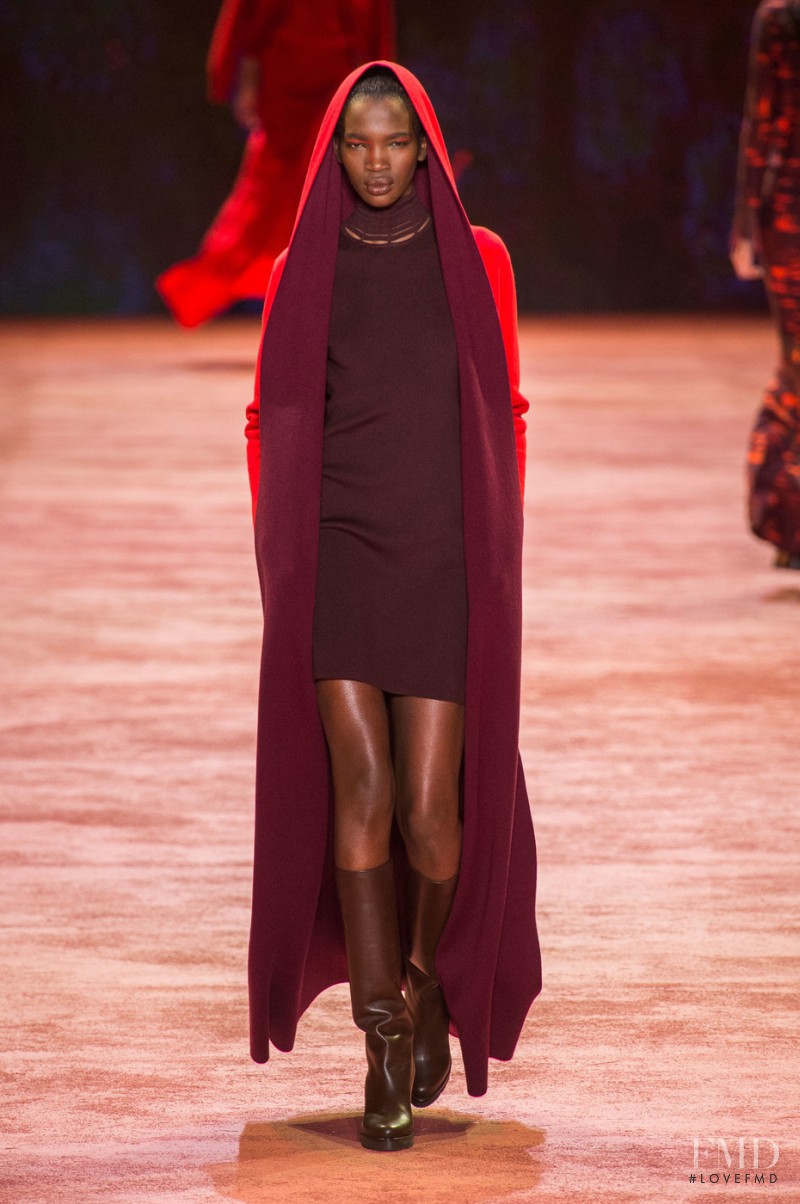 Aamito Stacie Lagum featured in  the Akris fashion show for Autumn/Winter 2016