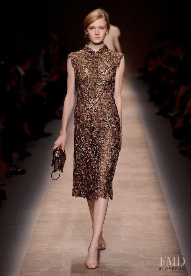 Maja Salamon featured in  the Valentino fashion show for Spring/Summer 2013
