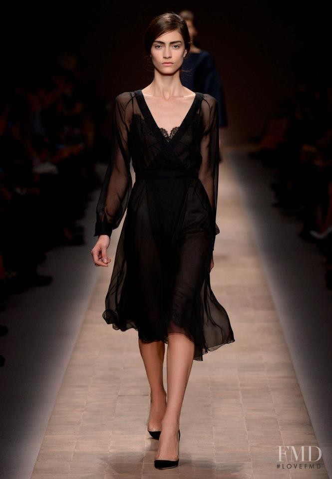 Marine Deleeuw featured in  the Valentino fashion show for Spring/Summer 2013