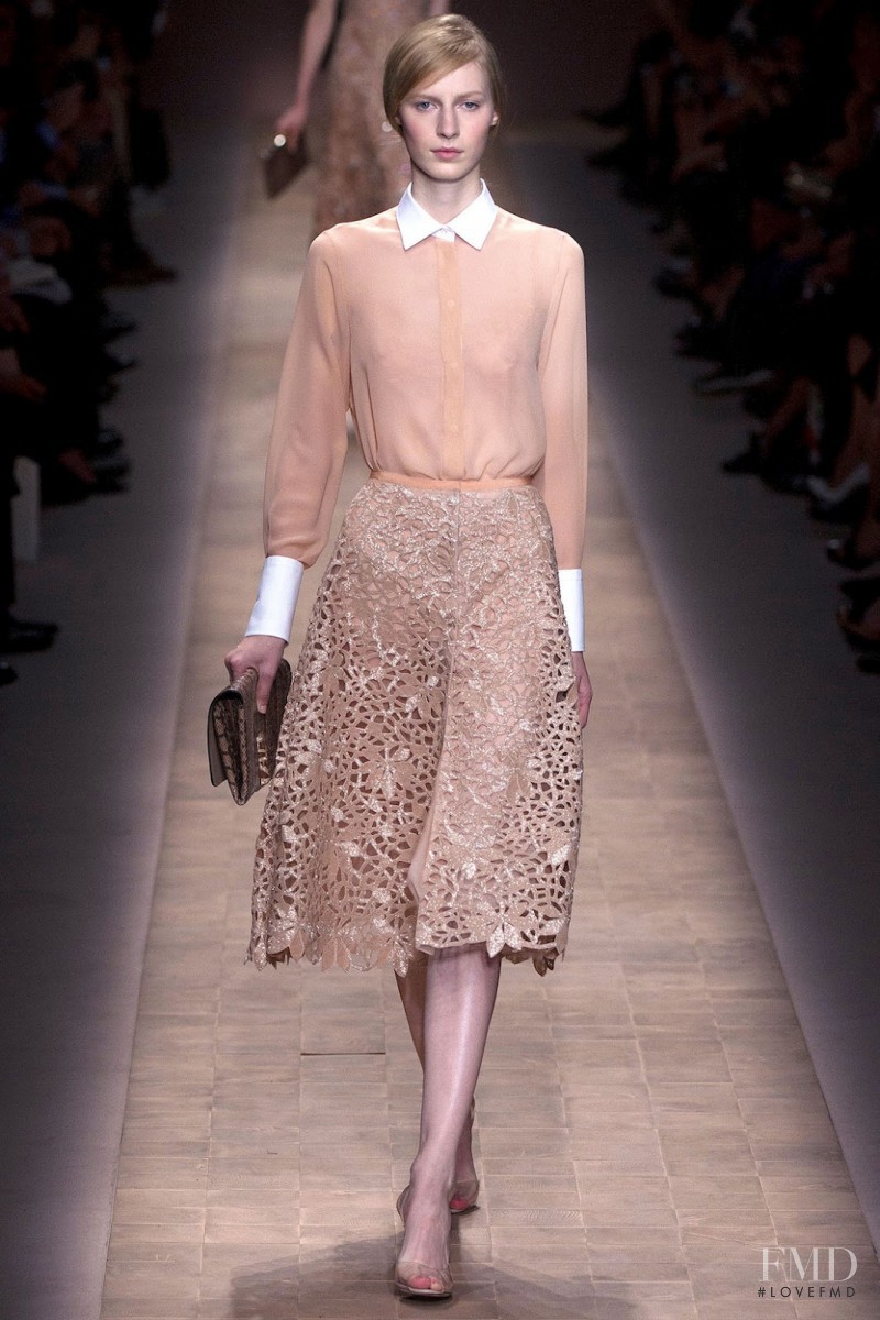 Julia Nobis featured in  the Valentino fashion show for Spring/Summer 2013