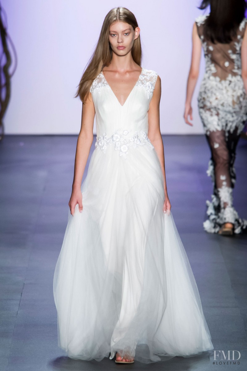 Ondria Hardin featured in  the Tadashi Shoji fashion show for Spring/Summer 2016