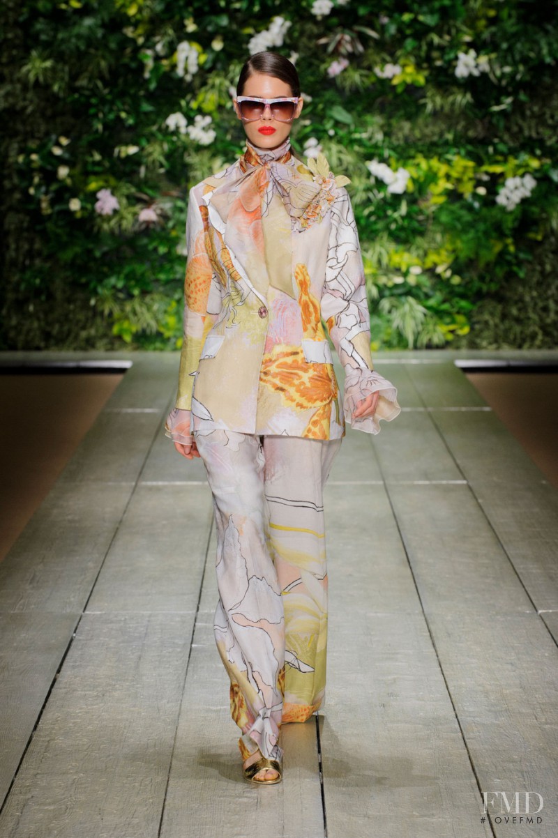 Taja Feistner featured in  the Laura Biagiotti fashion show for Spring/Summer 2016