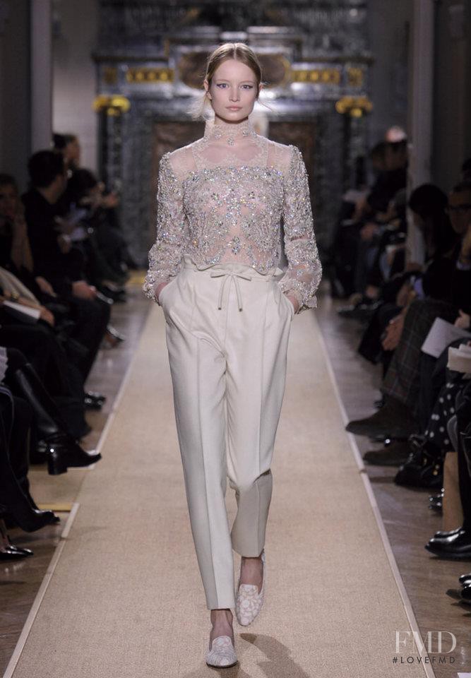 Maud Welzen featured in  the Valentino Couture fashion show for Spring/Summer 2012