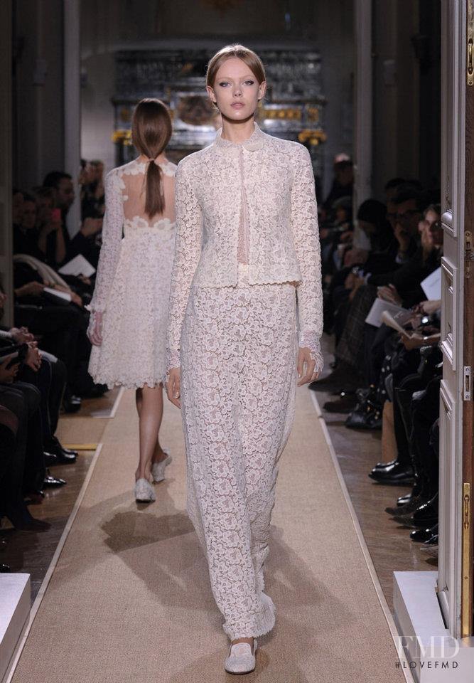 Frida Gustavsson featured in  the Valentino Couture fashion show for Spring/Summer 2012