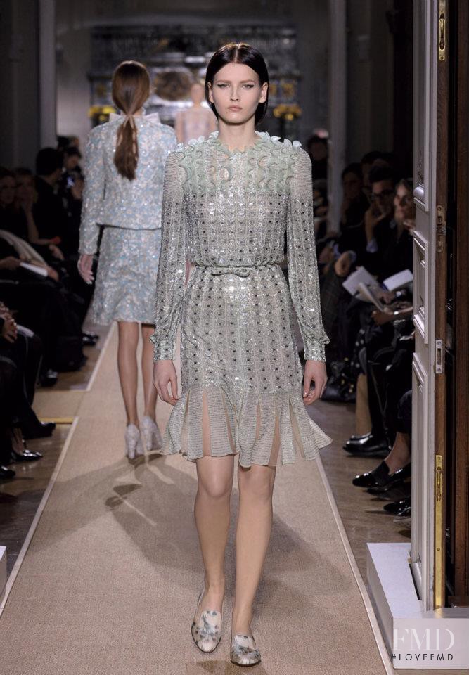 Katlin Aas featured in  the Valentino Couture fashion show for Spring/Summer 2012
