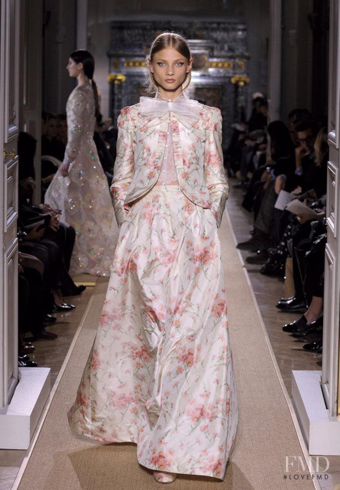 Anna Selezneva featured in  the Valentino Couture fashion show for Spring/Summer 2012