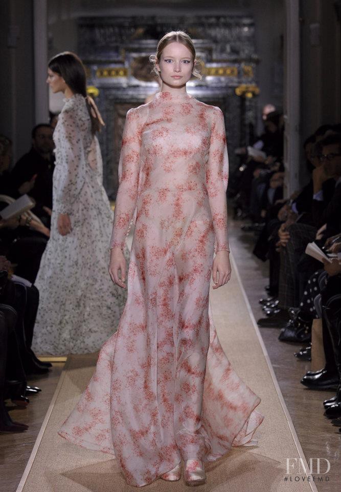 Maud Welzen featured in  the Valentino Couture fashion show for Spring/Summer 2012