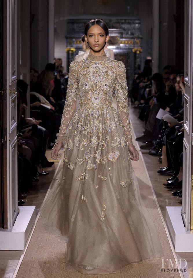 Cora Emmanuel featured in  the Valentino Couture fashion show for Spring/Summer 2012