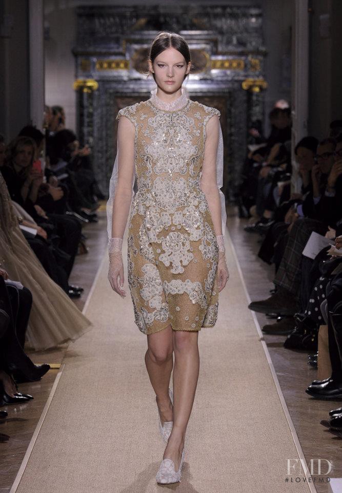 Sara Blomqvist featured in  the Valentino Couture fashion show for Spring/Summer 2012