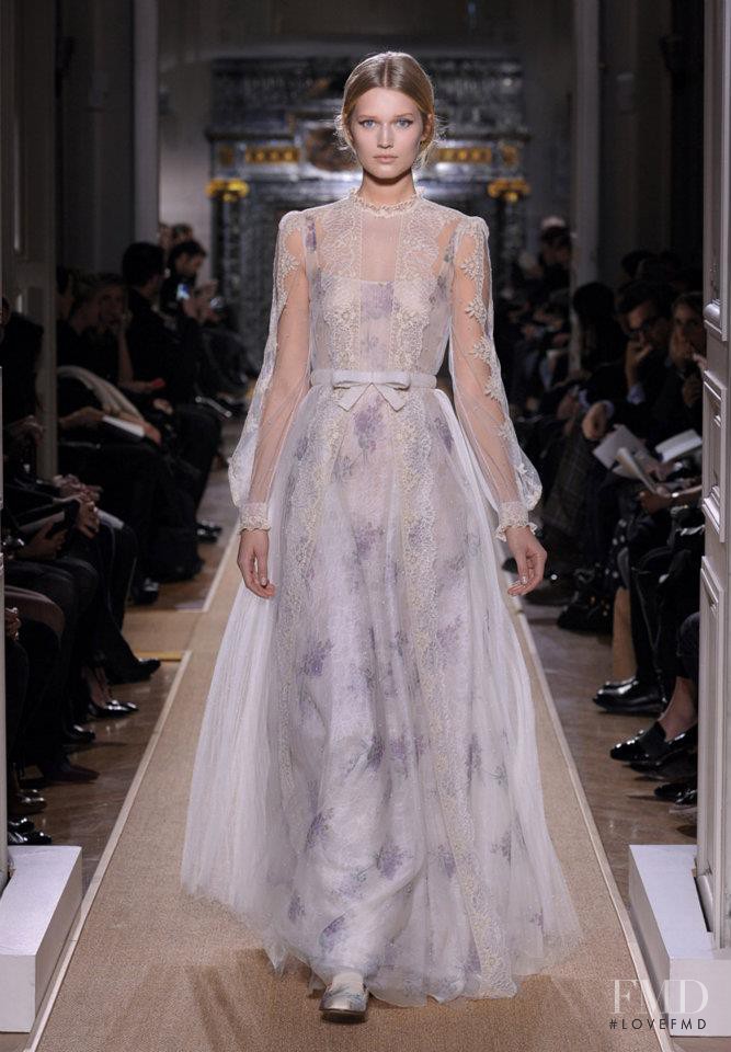 Toni Garrn featured in  the Valentino Couture fashion show for Spring/Summer 2012