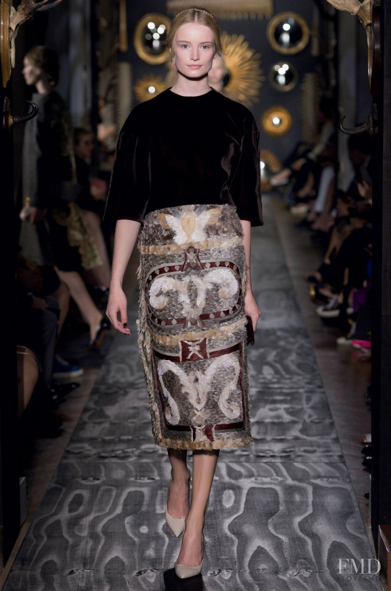 Maud Welzen featured in  the Valentino Couture fashion show for Autumn/Winter 2013