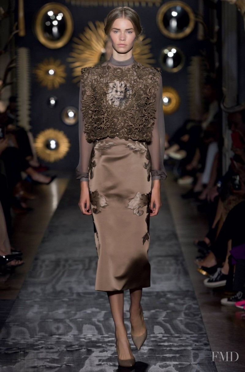 Kirstin Kragh Liljegren featured in  the Valentino Couture fashion show for Autumn/Winter 2013