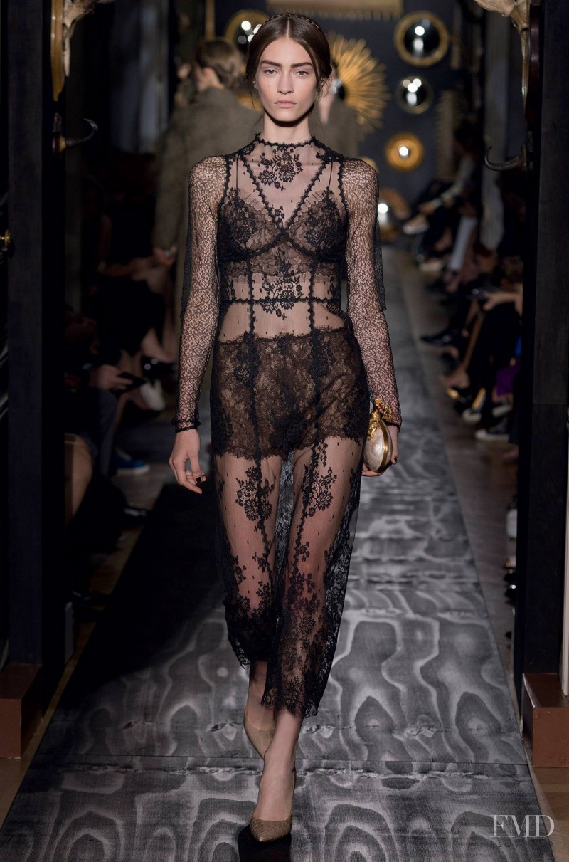 Marine Deleeuw featured in  the Valentino Couture fashion show for Autumn/Winter 2013