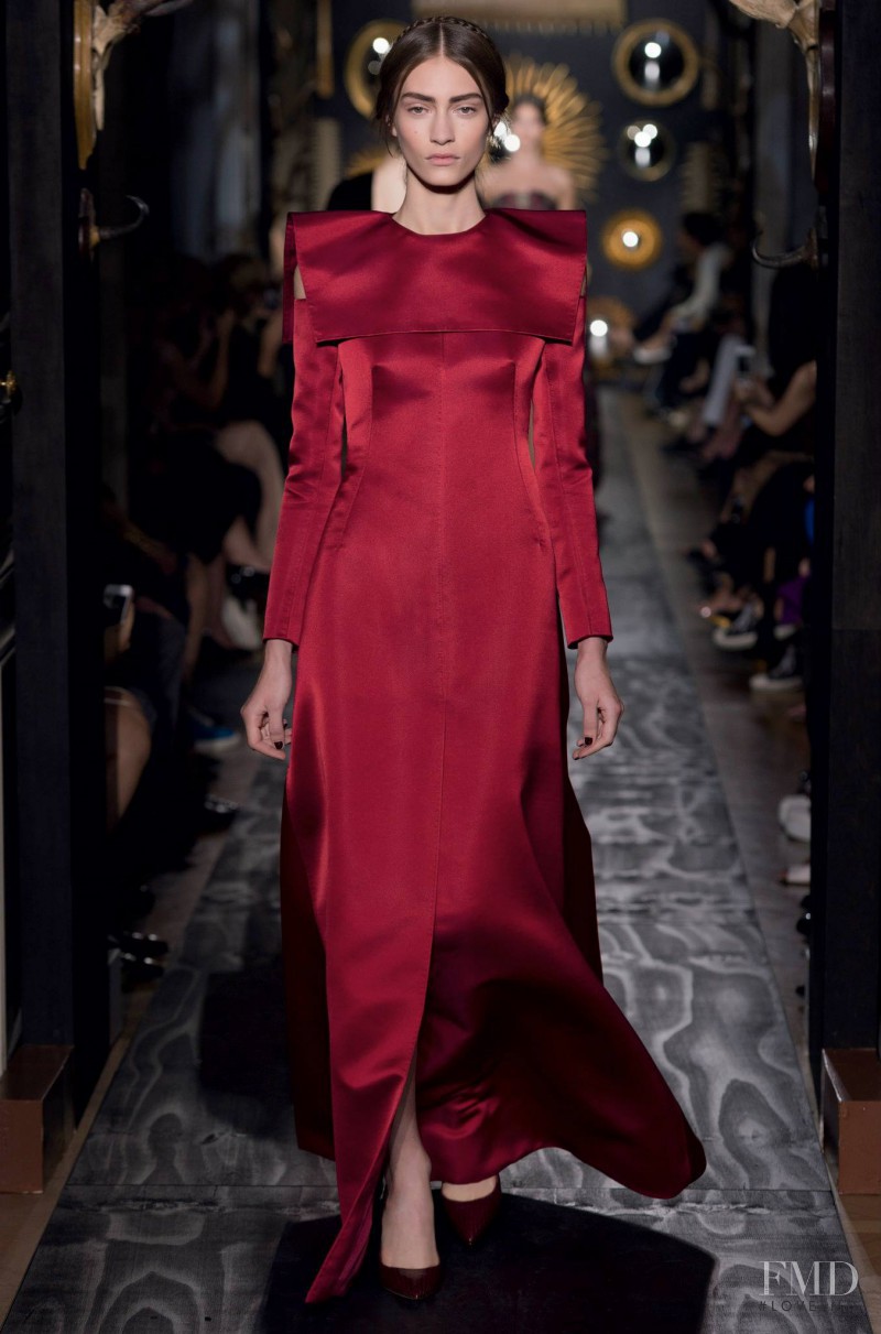 Marine Deleeuw featured in  the Valentino Couture fashion show for Autumn/Winter 2013