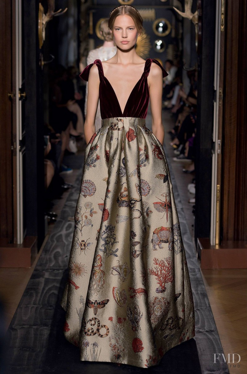 Elisabeth Erm featured in  the Valentino Couture fashion show for Autumn/Winter 2013
