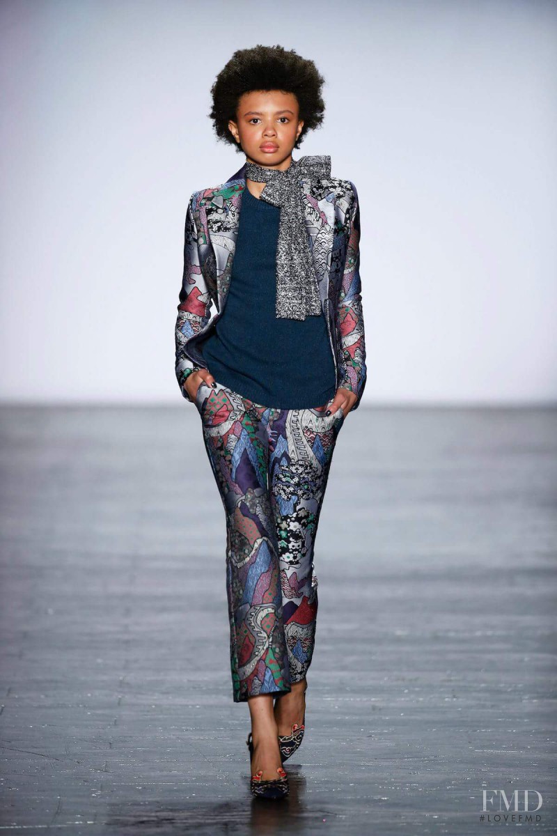 Poppy Okotcha featured in  the Vivienne Tam fashion show for Autumn/Winter 2016