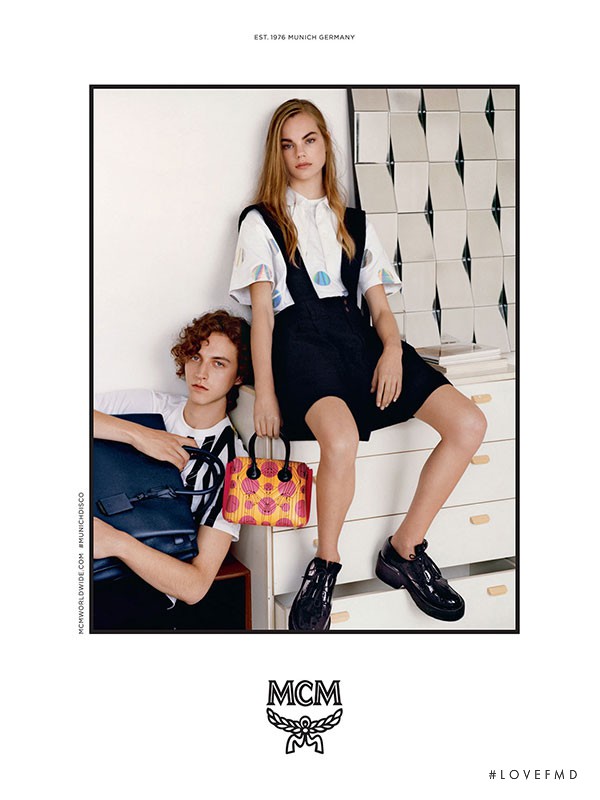 Estella Boersma featured in  the MCM advertisement for Spring/Summer 2016