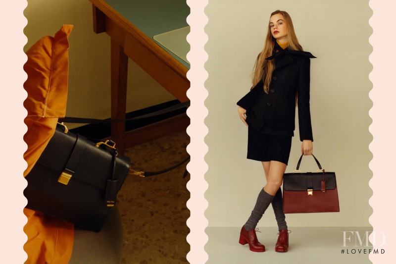 Estella Boersma featured in  the Miu Miu advertisement for Pre-Fall 2015