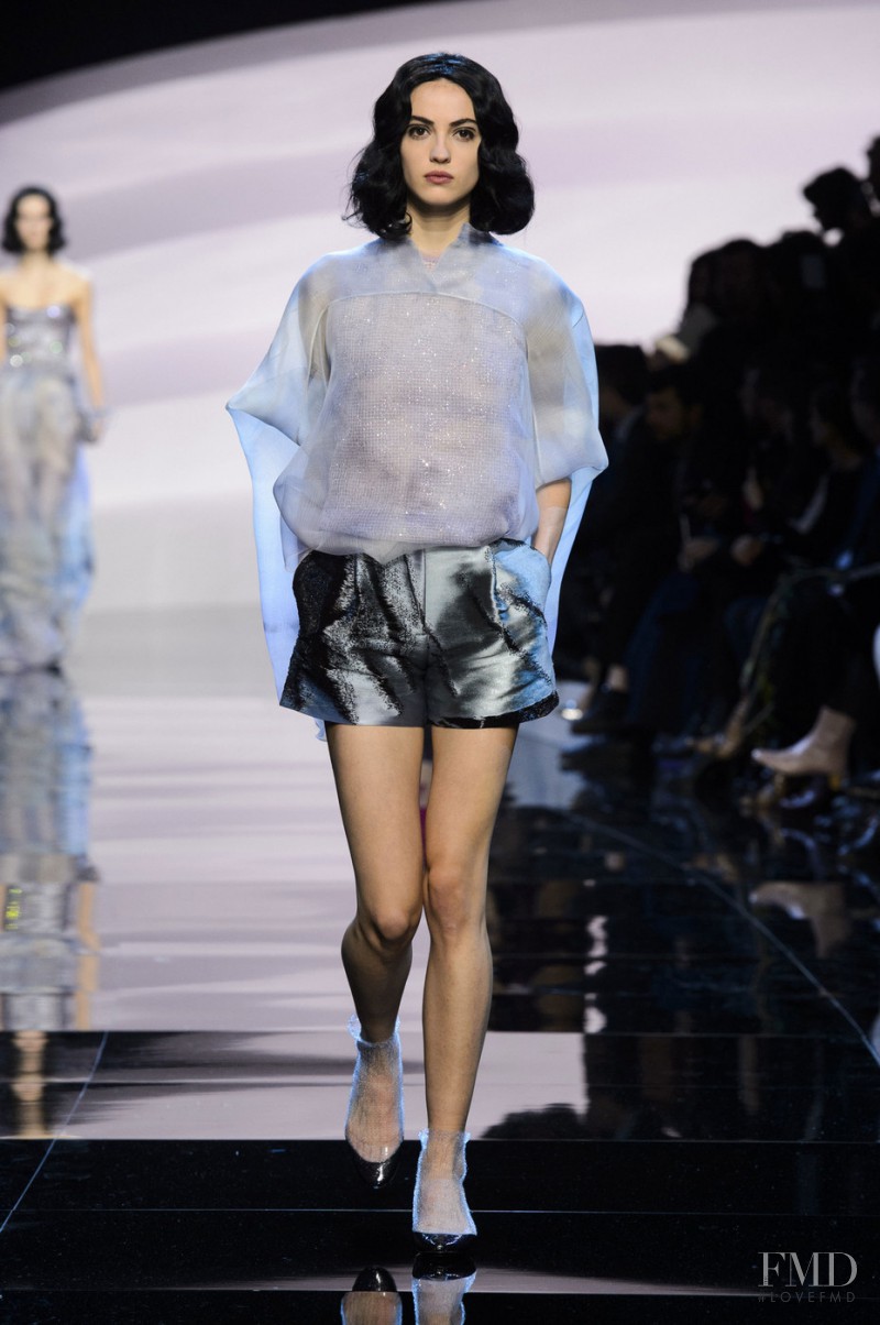 Camille Hurel featured in  the Armani Prive fashion show for Spring/Summer 2016