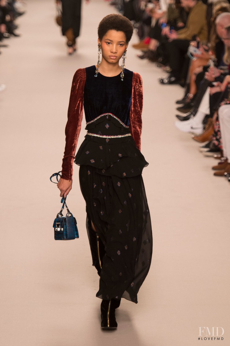 Lineisy Montero featured in  the Lanvin fashion show for Autumn/Winter 2016