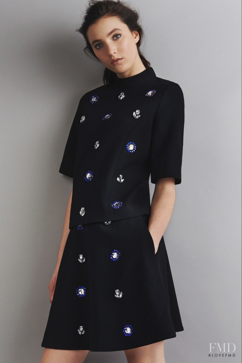 Matilda Lowther featured in  the Markus Lupfer fashion show for Pre-Fall 2015