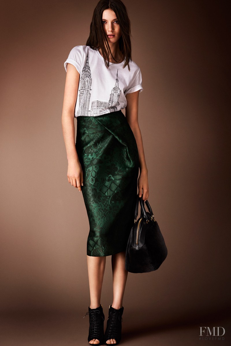 Matilda Lowther featured in  the Burberry Prorsum fashion show for Pre-Fall 2014