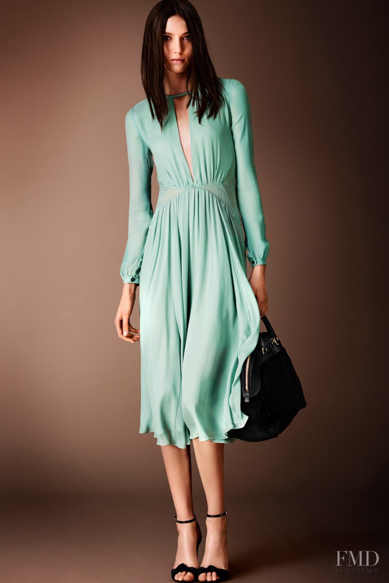 Matilda Lowther featured in  the Burberry Prorsum fashion show for Pre-Fall 2014