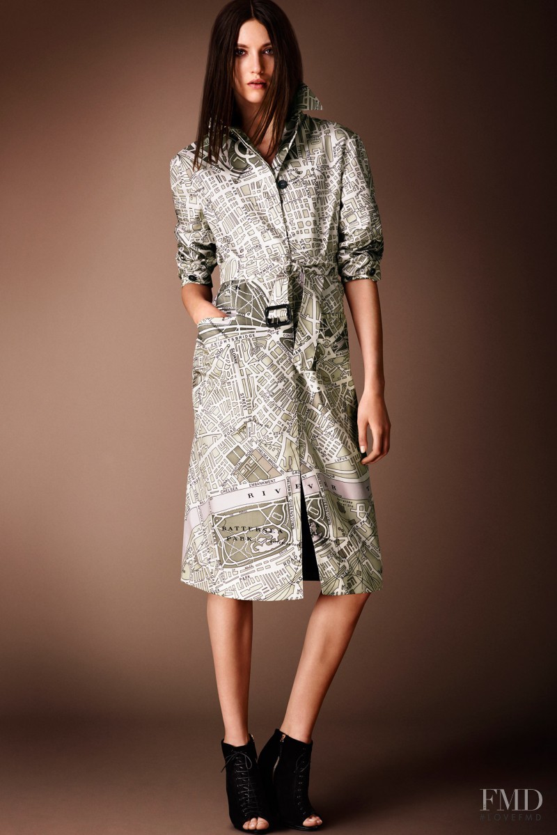 Matilda Lowther featured in  the Burberry Prorsum fashion show for Pre-Fall 2014