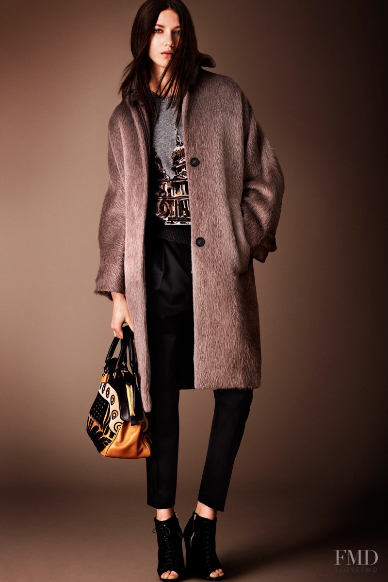 Matilda Lowther featured in  the Burberry Prorsum fashion show for Pre-Fall 2014