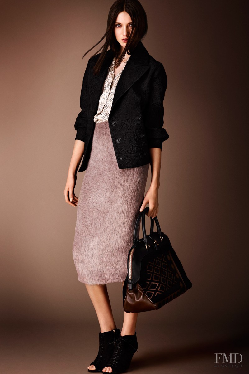 Matilda Lowther featured in  the Burberry Prorsum fashion show for Pre-Fall 2014