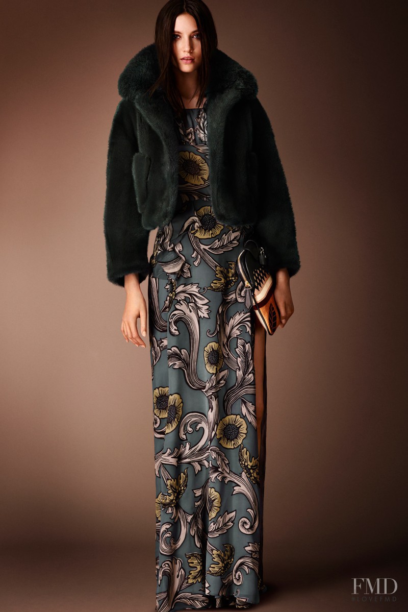 Matilda Lowther featured in  the Burberry Prorsum fashion show for Pre-Fall 2014