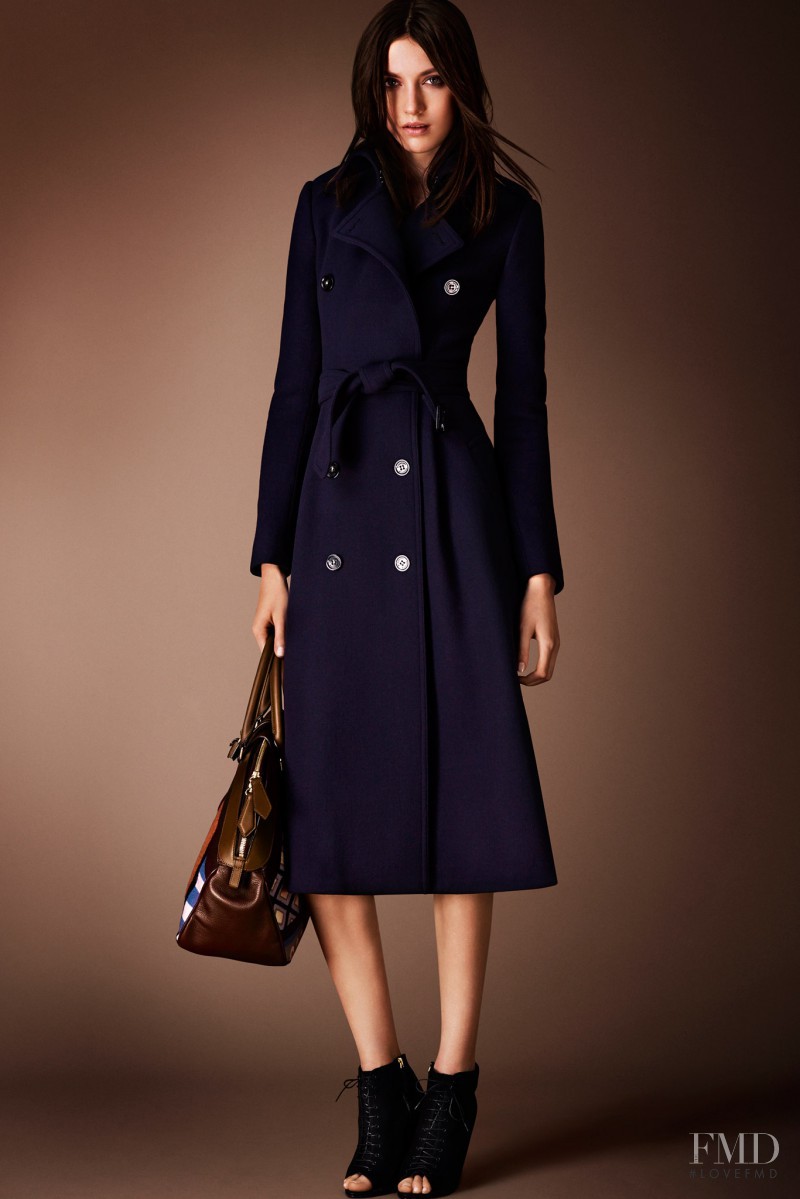 Matilda Lowther featured in  the Burberry Prorsum fashion show for Pre-Fall 2014