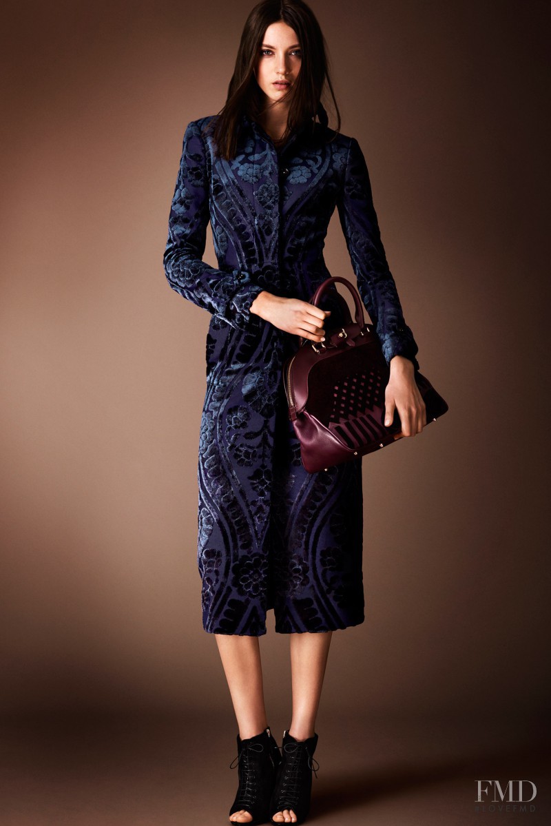 Matilda Lowther featured in  the Burberry Prorsum fashion show for Pre-Fall 2014