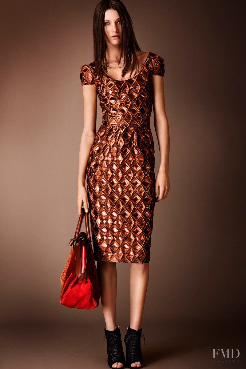 Matilda Lowther featured in  the Burberry Prorsum fashion show for Pre-Fall 2014