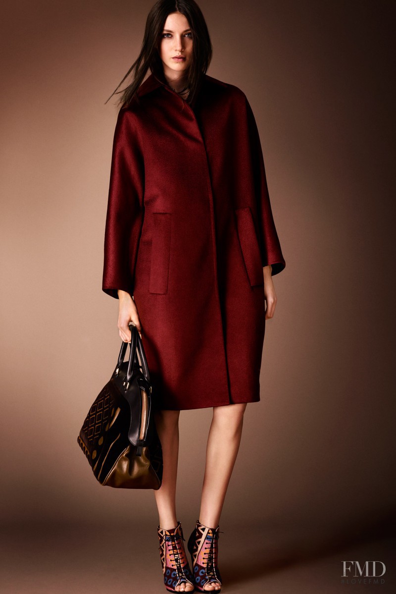 Matilda Lowther featured in  the Burberry Prorsum fashion show for Pre-Fall 2014