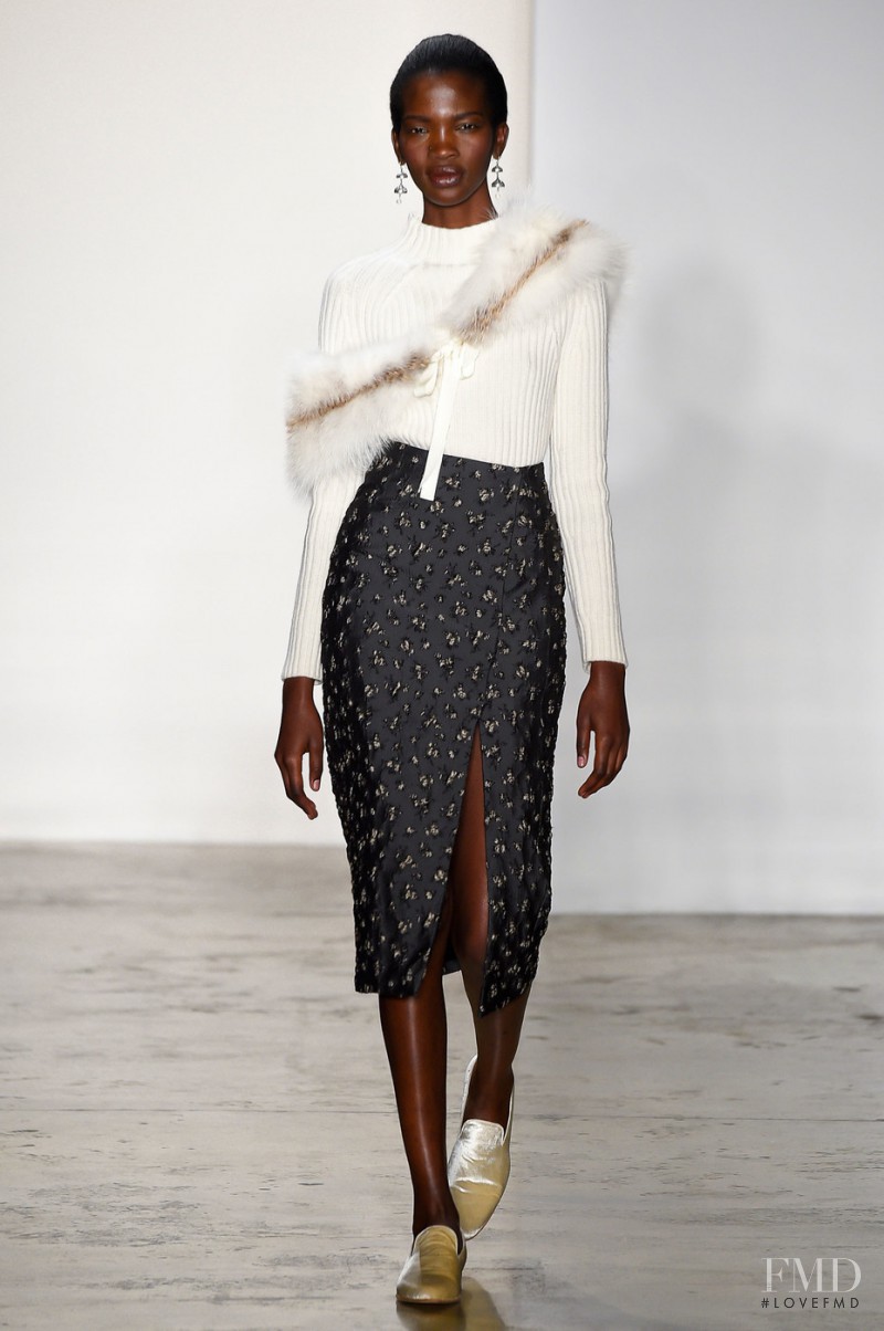 Aamito Stacie Lagum featured in  the Brock Collection fashion show for Autumn/Winter 2016