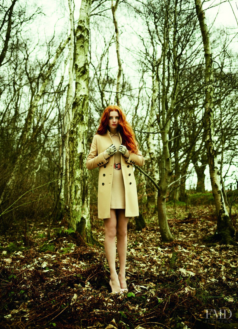 Nastya Pindeeva featured in  the Ted Baker lookbook for Autumn/Winter 2012