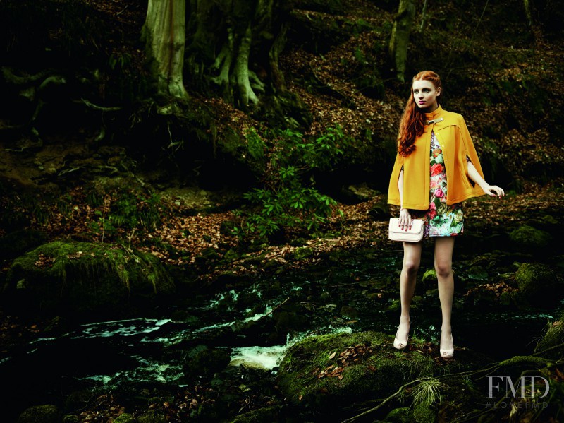 Nastya Pindeeva featured in  the Ted Baker lookbook for Autumn/Winter 2012