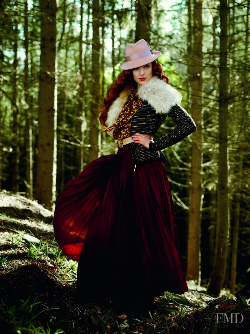 Nastya Pindeeva featured in  the Ted Baker lookbook for Autumn/Winter 2012