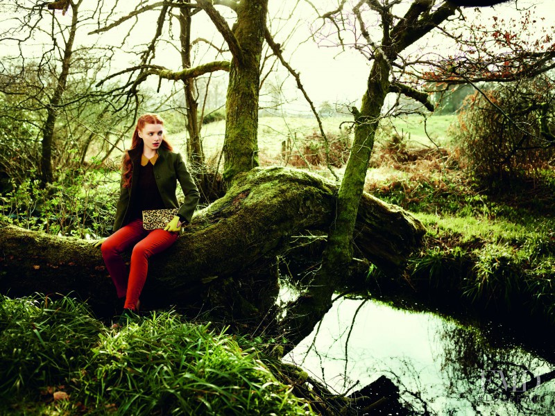 Nastya Pindeeva featured in  the Ted Baker lookbook for Autumn/Winter 2012