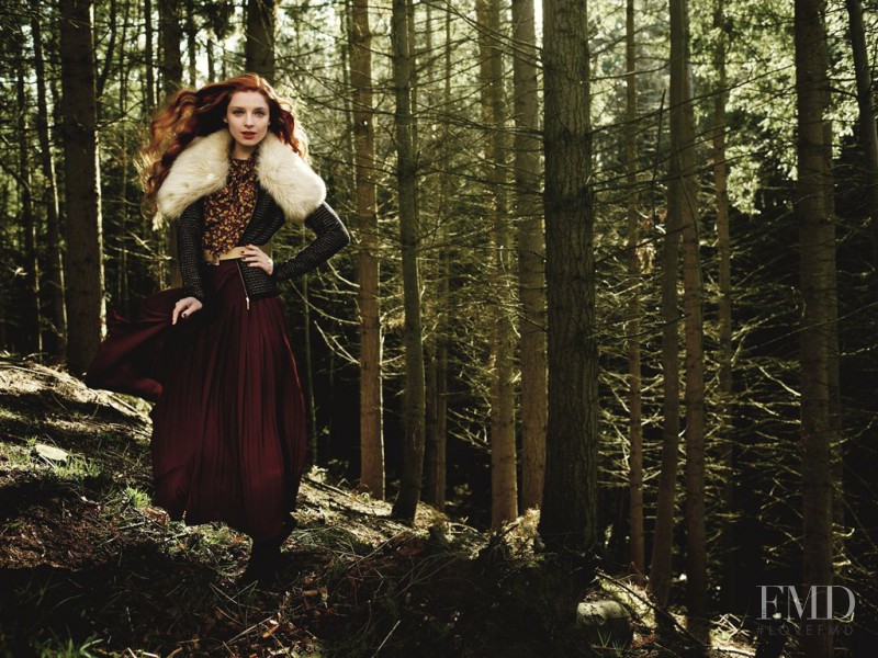 Nastya Pindeeva featured in  the Ted Baker lookbook for Autumn/Winter 2012