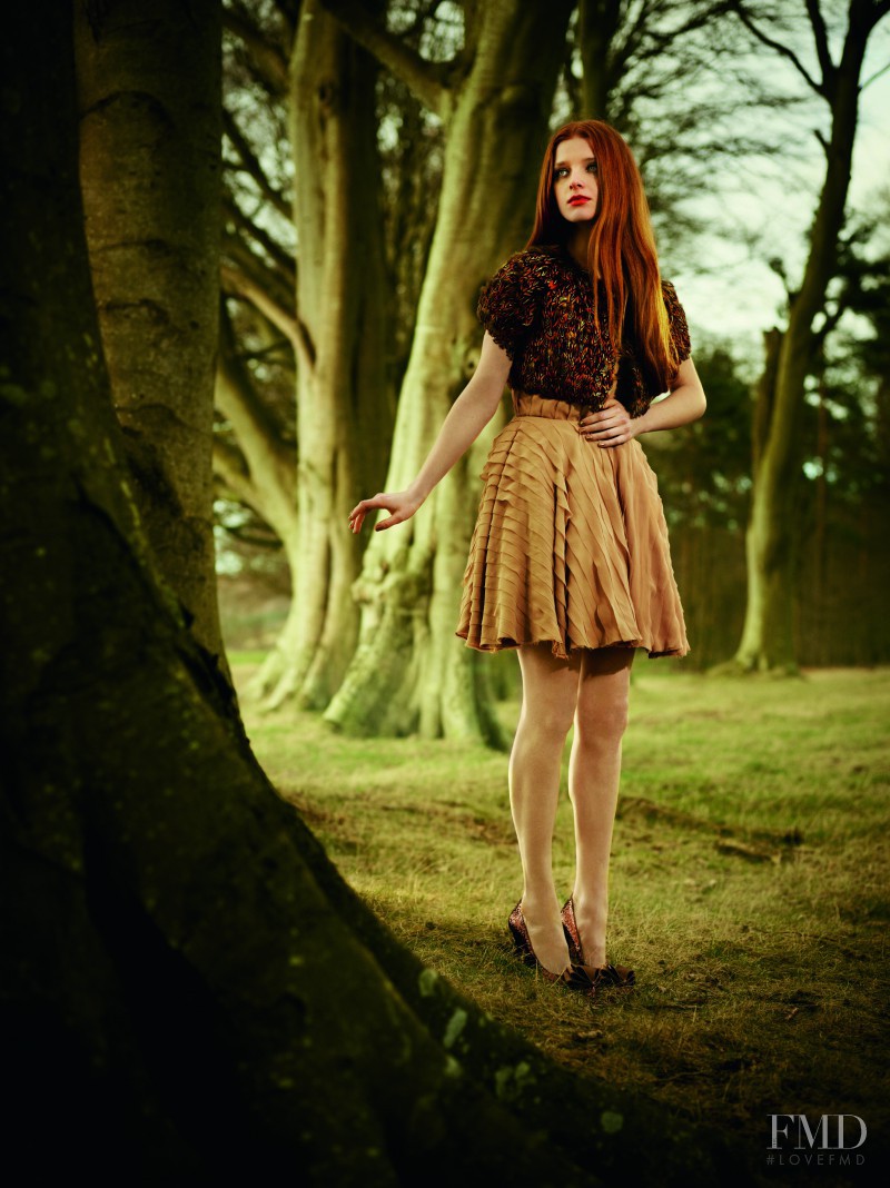 Nastya Pindeeva featured in  the Ted Baker lookbook for Autumn/Winter 2012