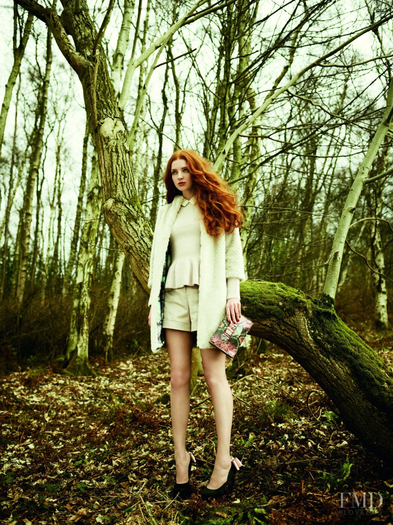 Nastya Pindeeva featured in  the Ted Baker lookbook for Autumn/Winter 2012