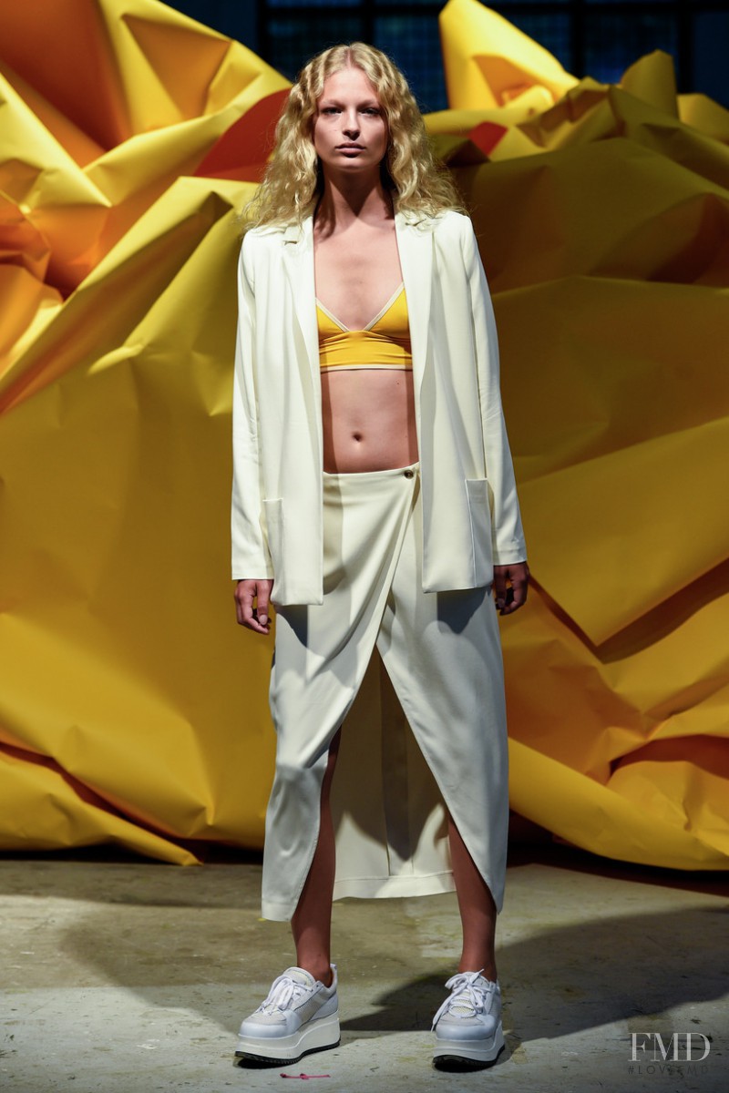 Frederikke Sofie Falbe-Hansen featured in  the Ganni fashion show for Spring/Summer 2016