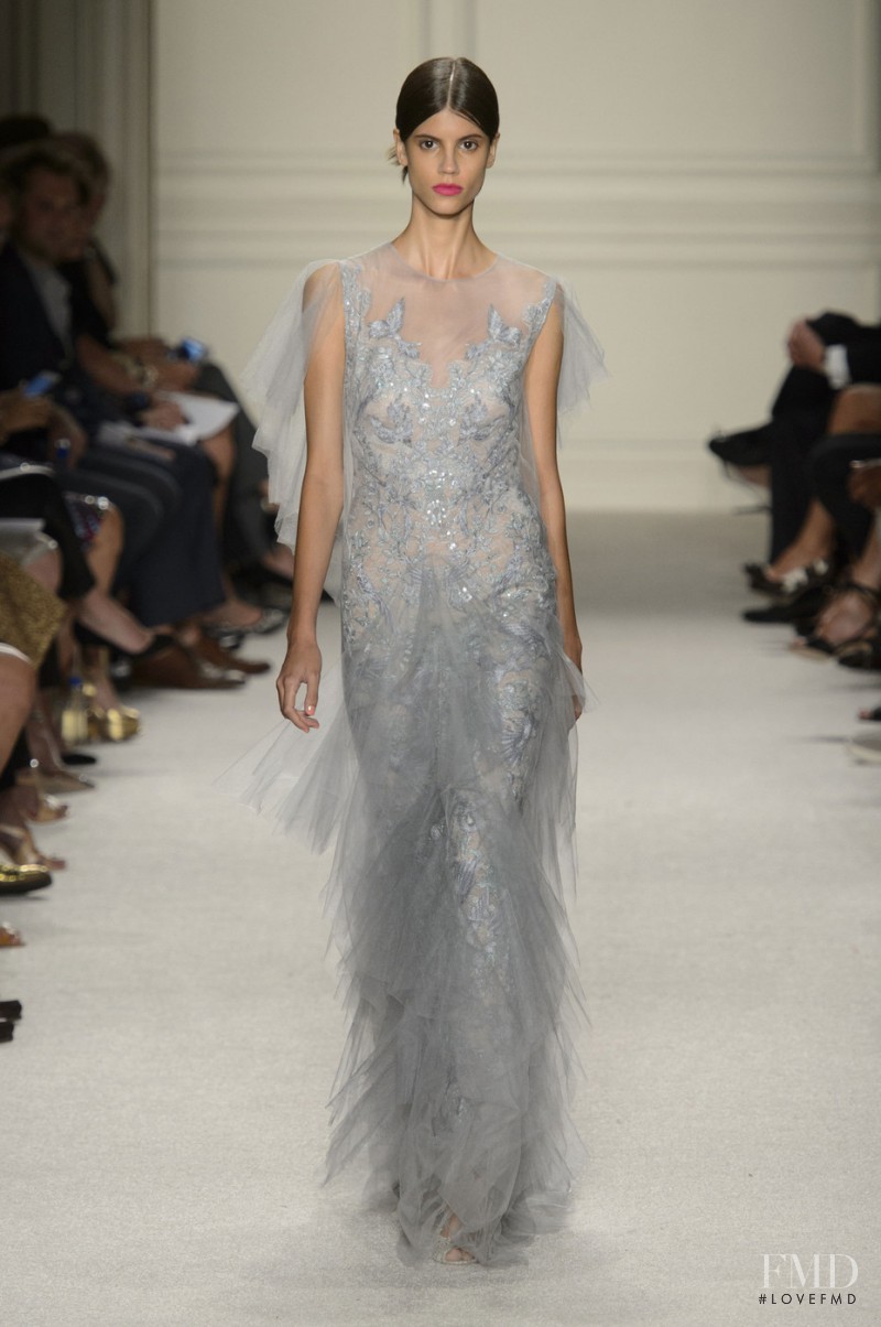 Antonina Petkovic featured in  the Marchesa fashion show for Spring/Summer 2016