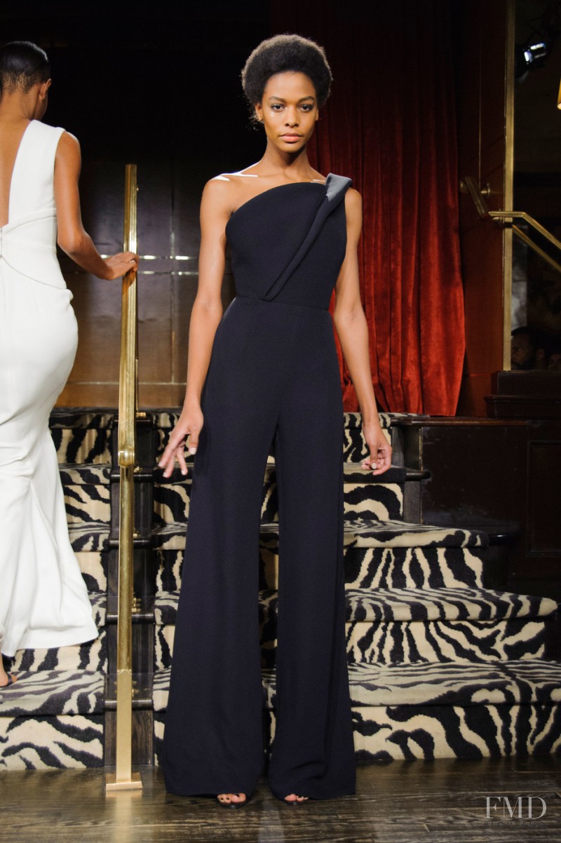 Karly Loyce featured in  the Brandon Maxwell fashion show for Autumn/Winter 2016