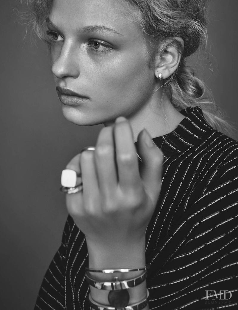 Frederikke Sofie Falbe-Hansen featured in  the The Line Signature Pieces: Jewelry with Personality fashion show for Holiday 2015