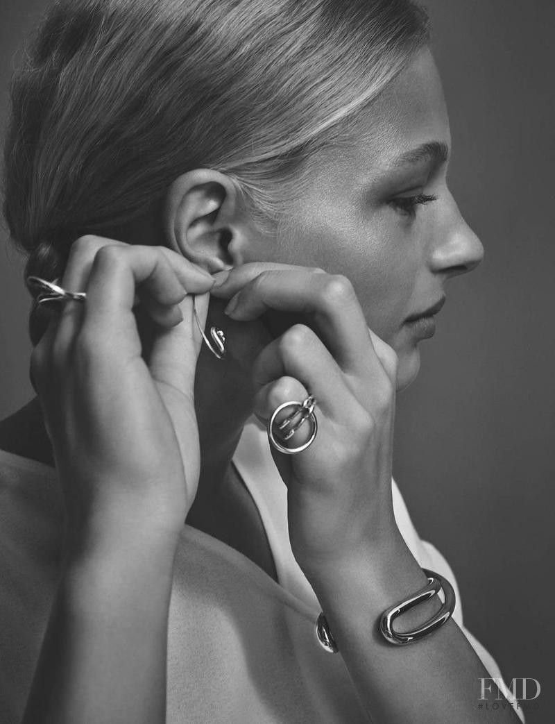 Frederikke Sofie Falbe-Hansen featured in  the The Line Signature Pieces: Jewelry with Personality fashion show for Holiday 2015